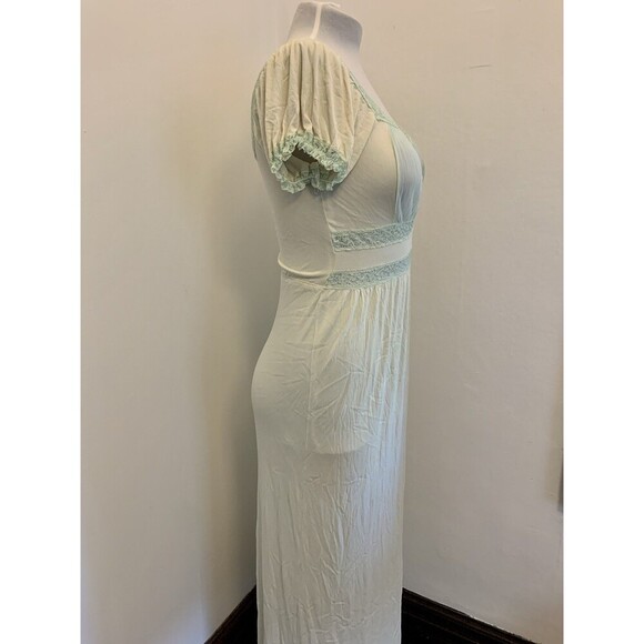 Charmode Mint Green VTG 60s Coquette Milkmaid Babydoll Fairy Nightgown Sleeve 34 - Picture 11 of 16